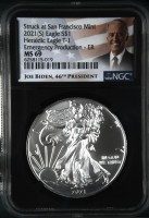 1 долар «Американський срібний орел» (інвестиційна монета)  2021 Джо Байден NGC MS69