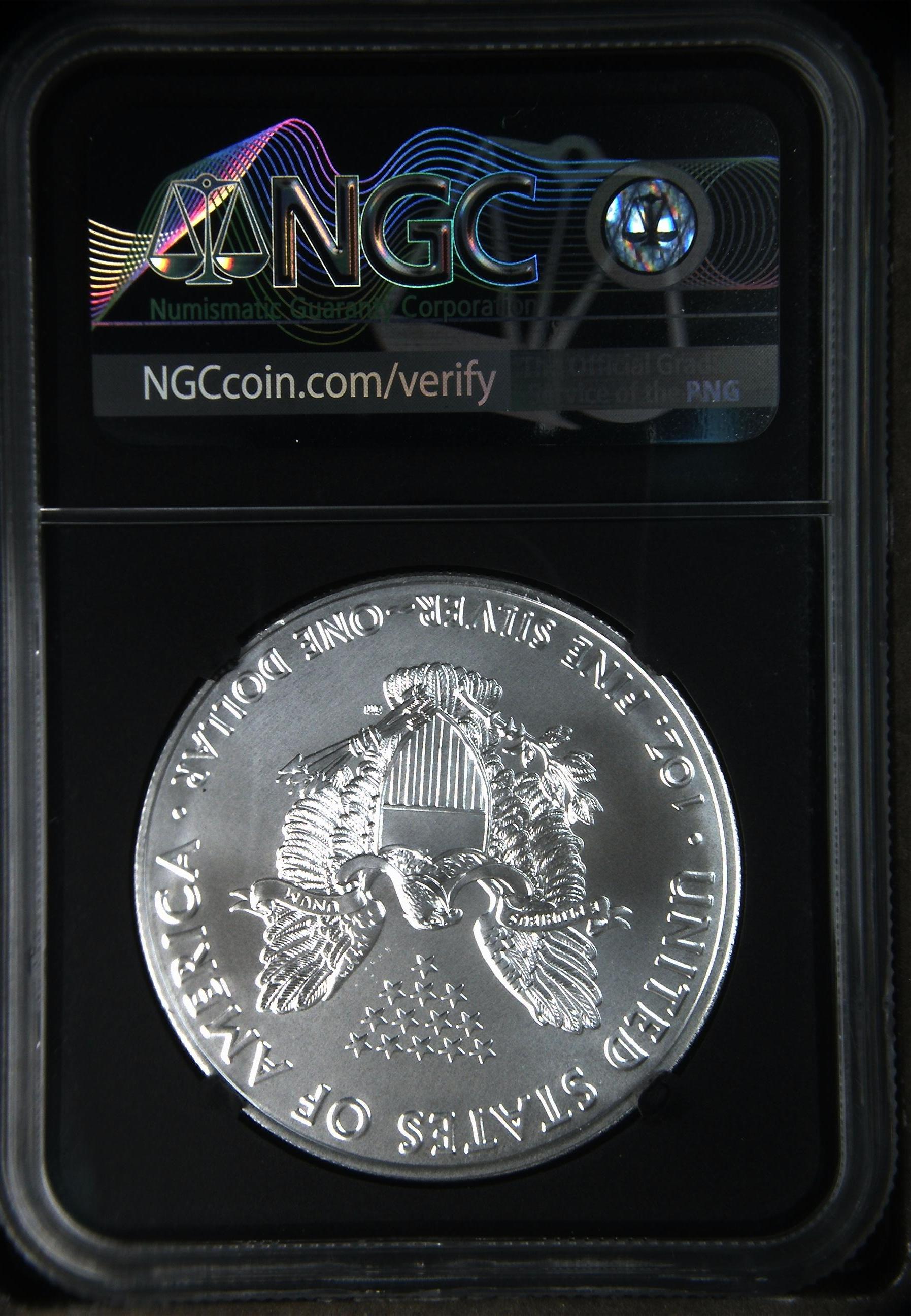 1 долар «Американський срібний орел» (інвестиційна монета)  2021 Джо Байден NGC MS69