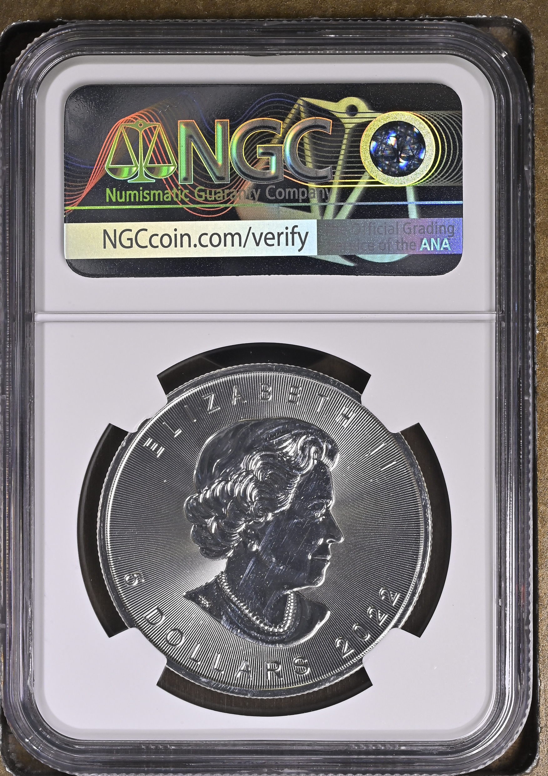 5 доларів — Єлизавета II (4-й портрет) 2022 Канада ngc ms69