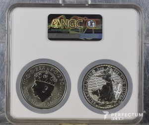 2 фунти — Карл III (коронація; 1 унція чистого срібла) 2023 ms69 NGC
