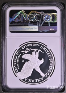 1 долар «Американський срібний орел» Новий реверс (інвестиційна монета)  2022W NGC PF69UC