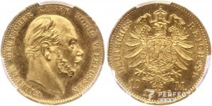 10 марок 1872 A, PCGS MS65, 