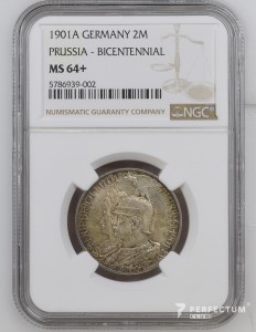 2 марки — Вільгельм II (Королівство Пруссія) 1901 ms64+
