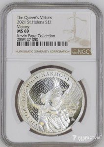 1 фунт — Єлизавета II (Перемога) 2021 NGC MS69