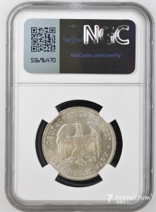 3 рейхсмарки (Тюбінгенський університет) 1927F ngc ms64