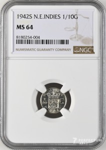 1/10 гульдена 1942 ngc ms64