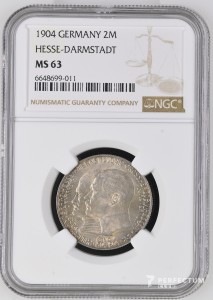 2 марки — Ернест Луї (Філіп Великодушний) 1904 ngc ms63