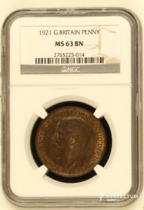  1 пенні — Георг V 1921 MS63 NGC