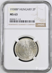 2 пенге — Міклош Горті 1938 BP NGC MS63