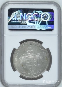 5 пенге — Міклош Горті (Смерть святого Стефана) 1938 BP NGC MS63
