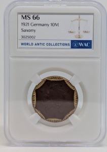 Коллекция нотгельдов, 7 монет Саксонии 1921г. марки: 20, 10, 5, 2, 1. пфенниги: 50, 20