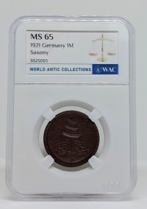 Коллекция нотгельдов, 7 монет Саксонии 1921г. марки: 20, 10, 5, 2, 1. пфенниги: 50, 20