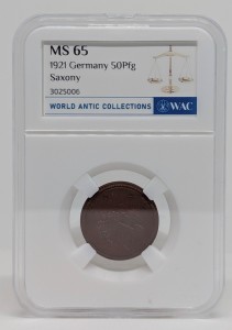 Коллекция нотгельдов, 7 монет Саксонии 1921г. марки: 20, 10, 5, 2, 1. пфенниги: 50, 20